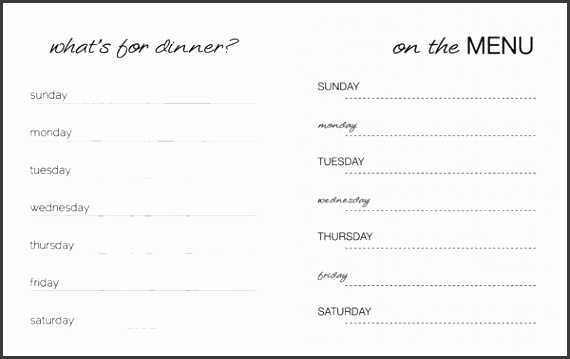 diy menu4