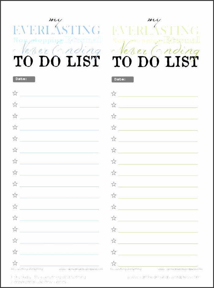 pdf printable to do list templates