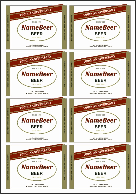 Beer label template ndnsh Custom beer label template