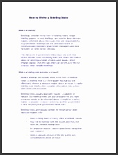 4 pages How to Write a Briefing Note