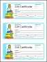 10  Business Gift Certificates