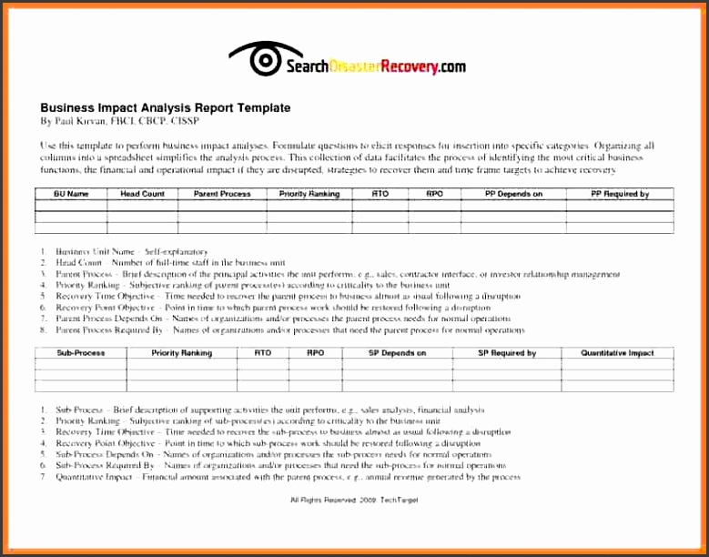 business impact analysis report template Business Report Template Sample 2 800618