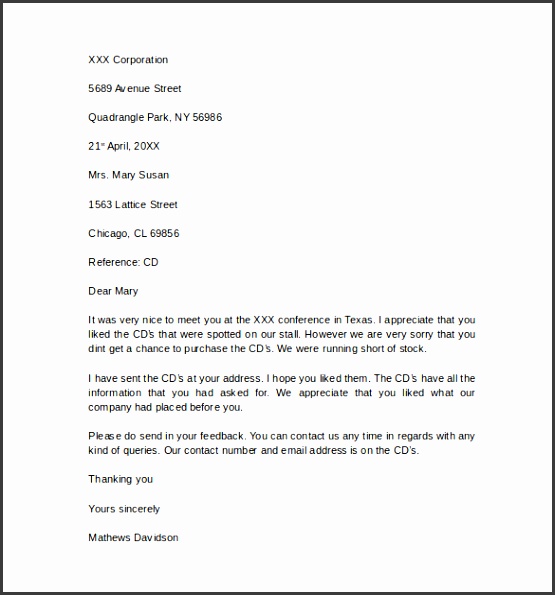Professional Business Letter