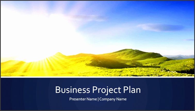 Business project plan presentation widescreen