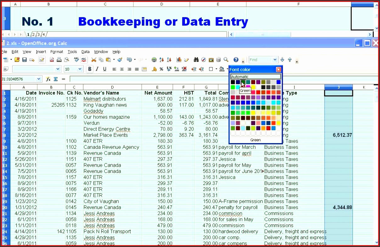 simple accounting spreadsheet for small business templates