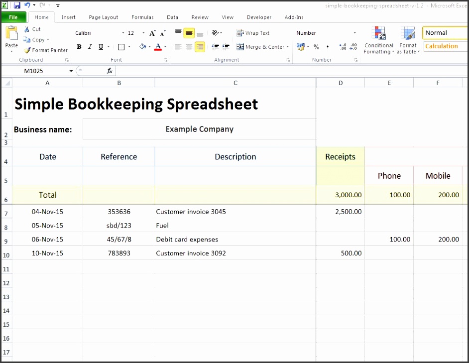 excel bookkeeping template 222