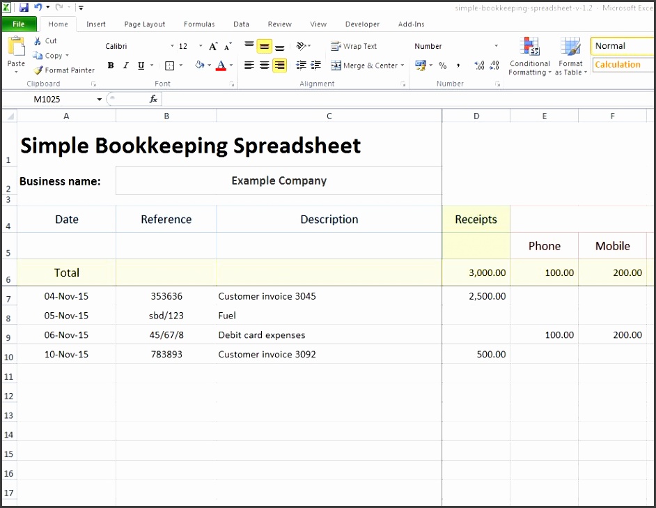 excel bookkeeping template 222