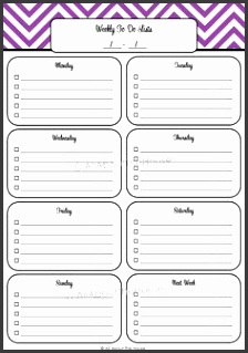 Gallery of Weekly Calendar To Do List Template