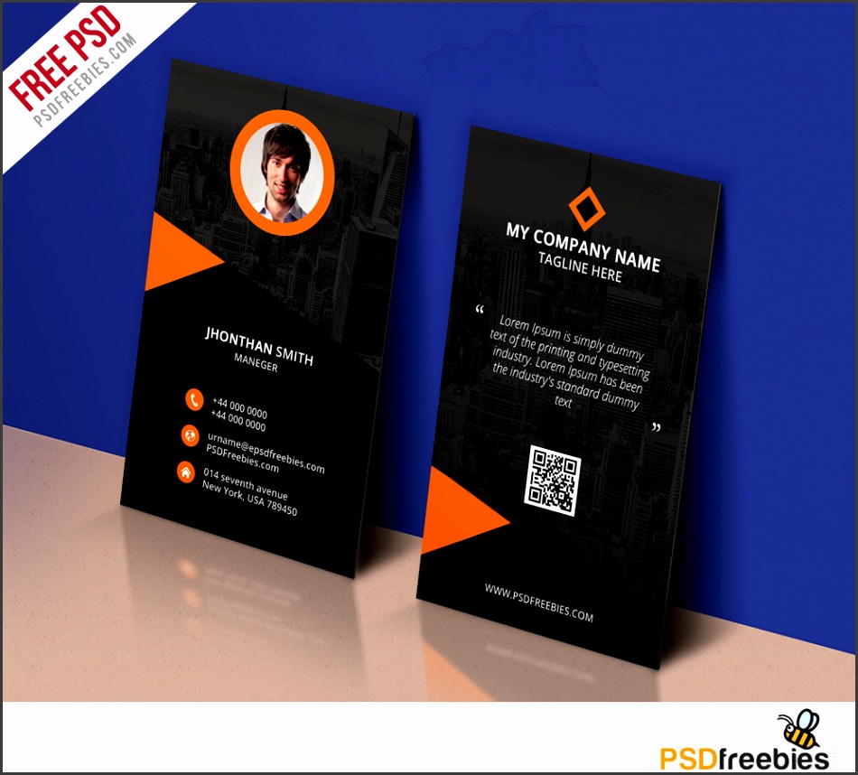 Modern Corporate Business Card Template Free PSD Freebie