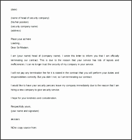 cancellation letter notice cancellation letter for lease termination contract templates free sample example format cancellation