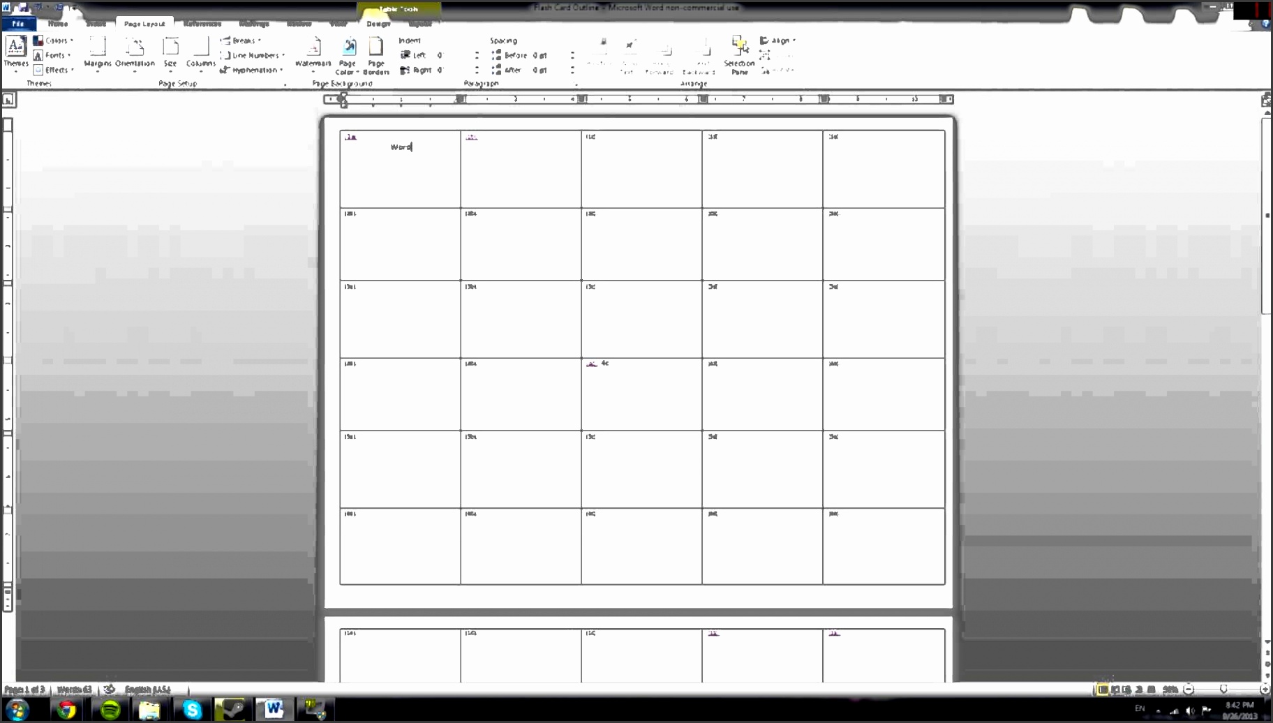 Tutorial How to make Microsoft Word note cards quickly 2010 w template