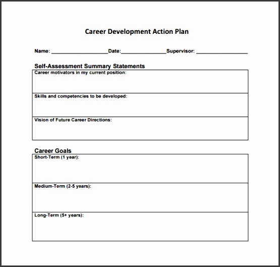 Career Developement Action Plan Sample Free Download