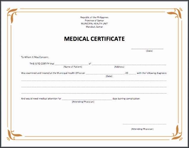 Medical Certificate Template