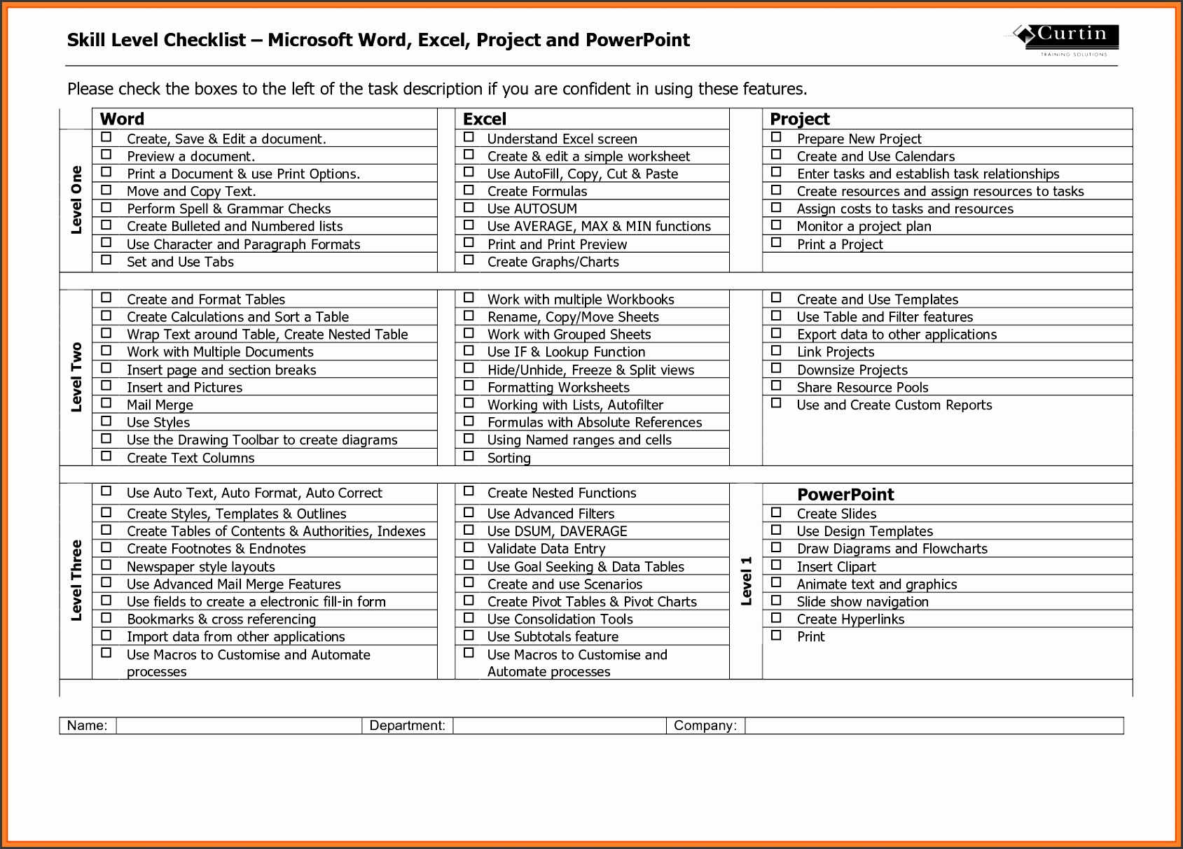 6 checklist template ms word