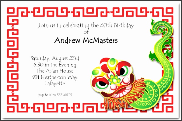 Chinese Wedding Invitation Card Template Download Fresh Attractive Chinese Birthday Invitation Cards 14 With Additional
