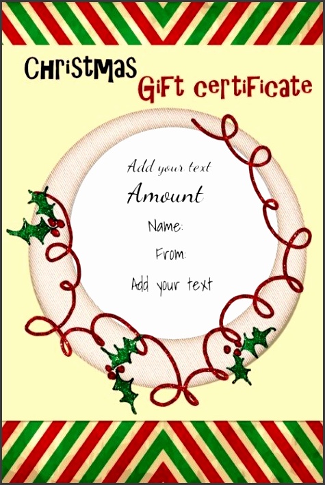 christmas certificates templates for word