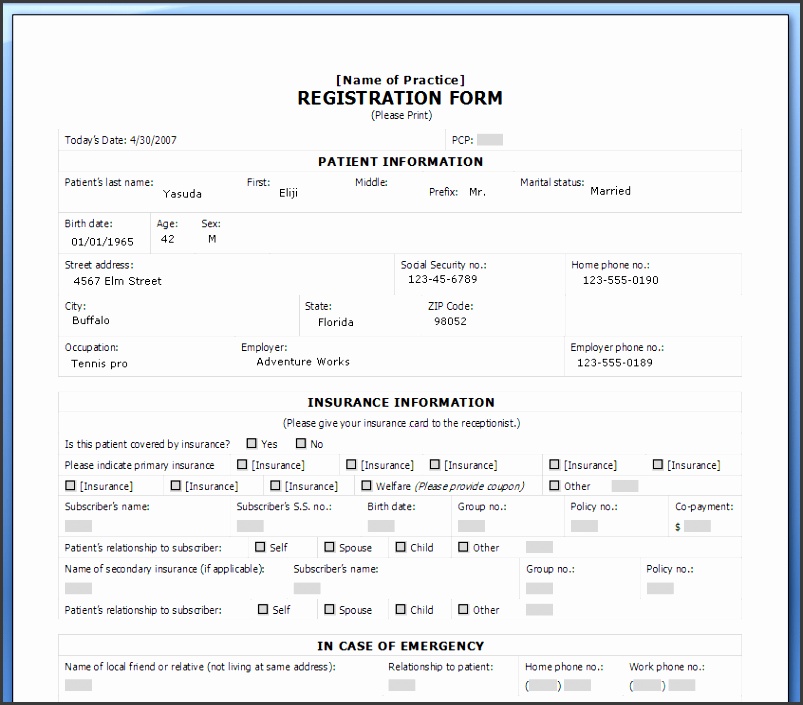 printable registration form template 70