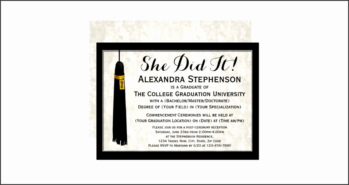 College Graduation Announcements Wording Samples High School Graduation Party Invitation Wording Samples Tags