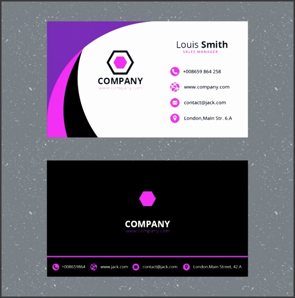 Purple business card template Free Psd