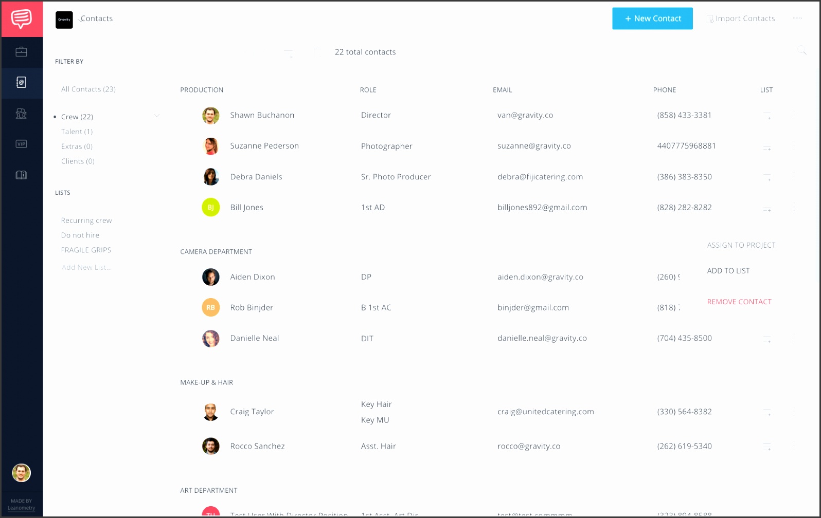 studiobinder favorites contact lists add to favorites min