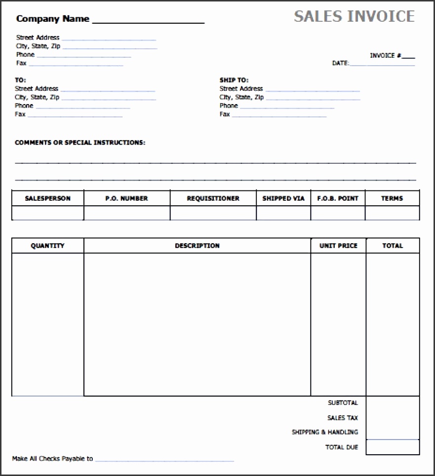 Copy An Invoicemplate Example Salesmplat Adobe Pdf Microsoft Word Free Excel Doc Invoice Template 1152