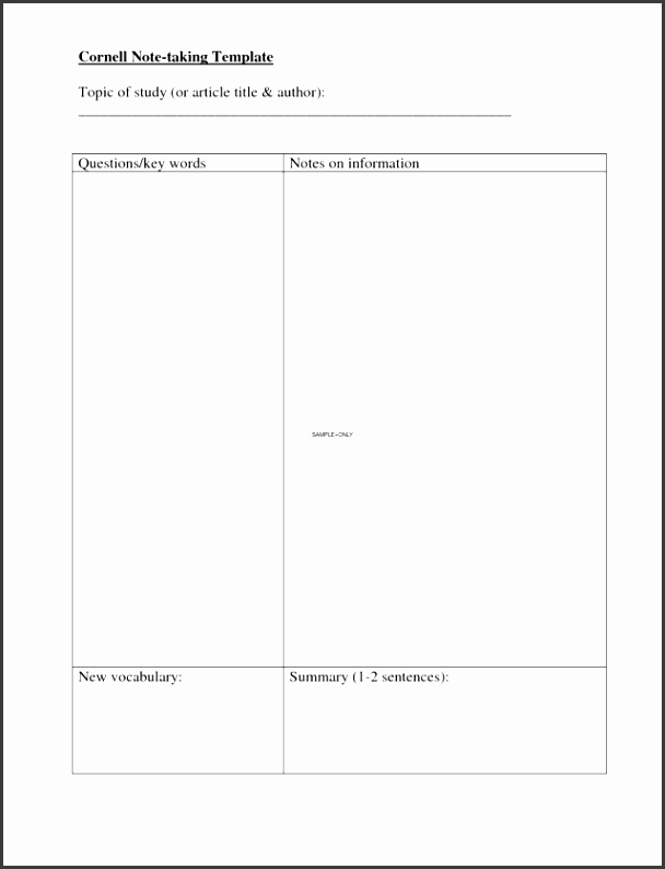57 Cornell note taking template Cornell Note Taking Template Templates Perfect See Yet with medium image