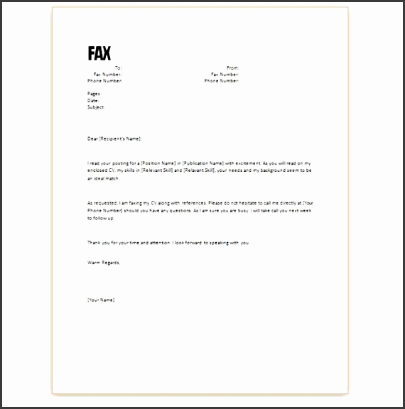 Resume Cover Letter Template