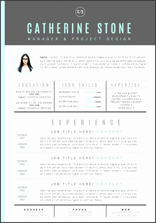 Resume Template CV Template Cover Letter for by…