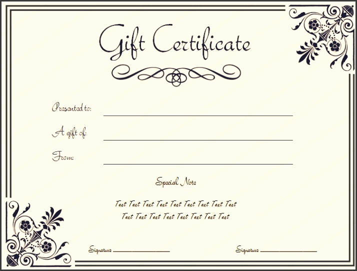 Coral Core Gift Certificate Template