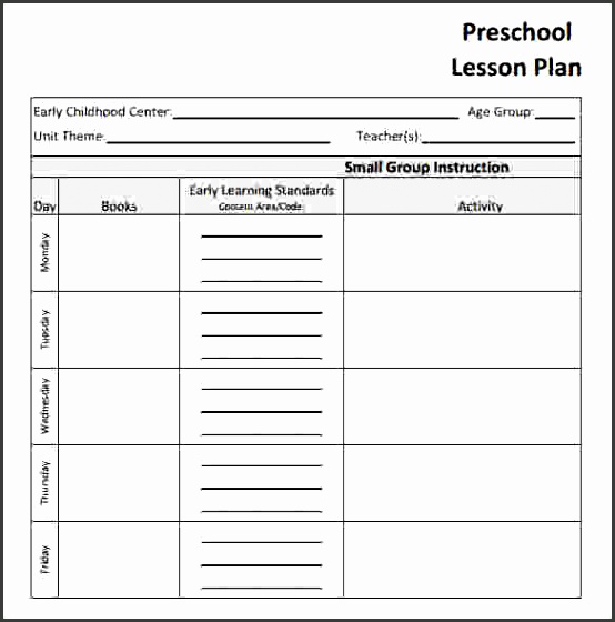 Free Daily Lesson Plan Template Printable