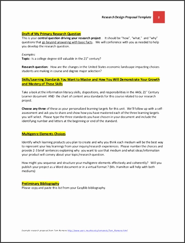 2 Research Design Proposal Template