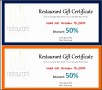 9  Dinner Gift Vouchers