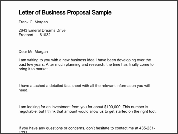 letter of business proposal sample 131 0