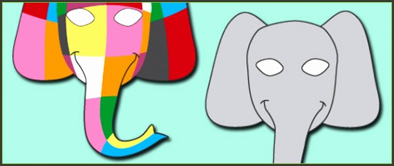 Elmer the Elephant Role Play Masks