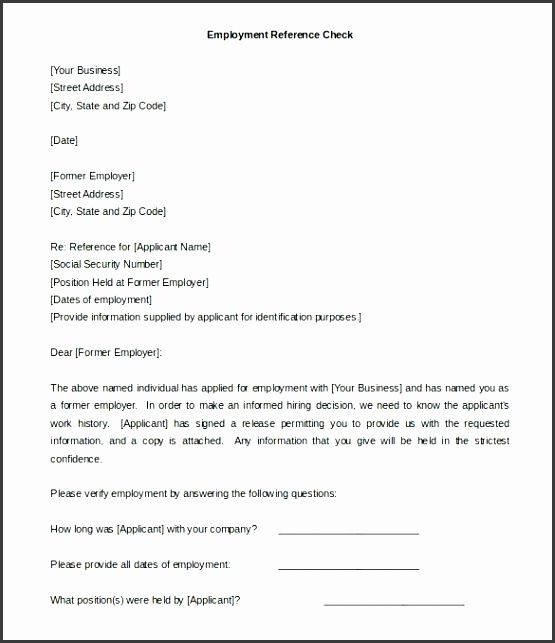 sample employment reference letter employer reference check letter template sample sample employment reference letter for