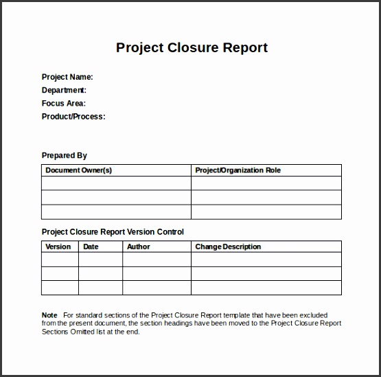 Simple Project Report Template 5