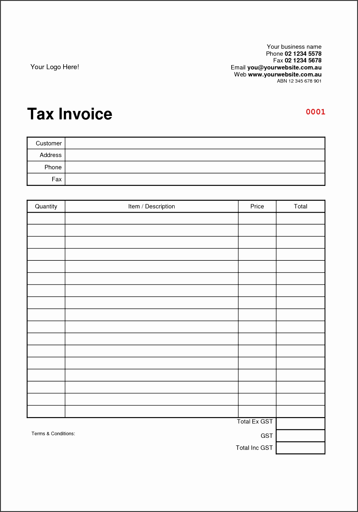 photo invoice template excel australia images free tax invoice template australia
