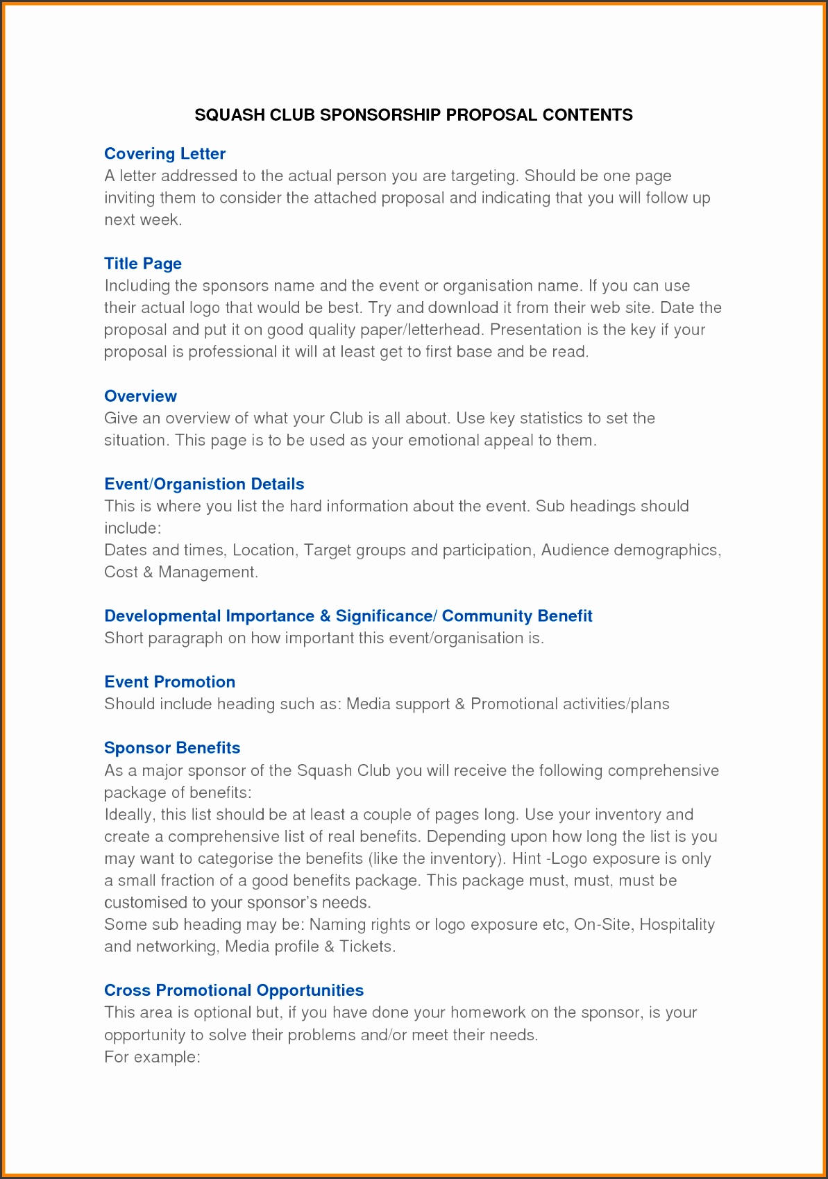 8 event proposal sample letter