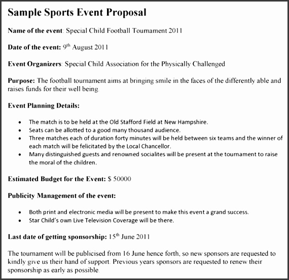 Sports Event Proposal