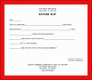 7  Excuse Note Template