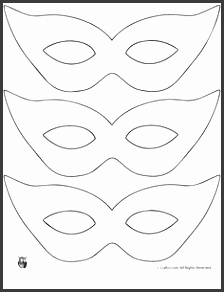 Mardi Gras Mask Craft and Template Printable Masquerade Mask Pattern Template – Craft Jr