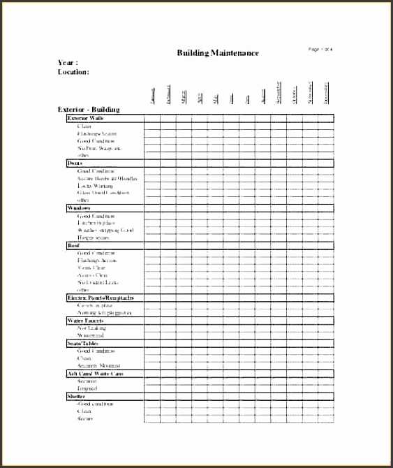maintenance checklist template building maintenance checklist pdf format template download