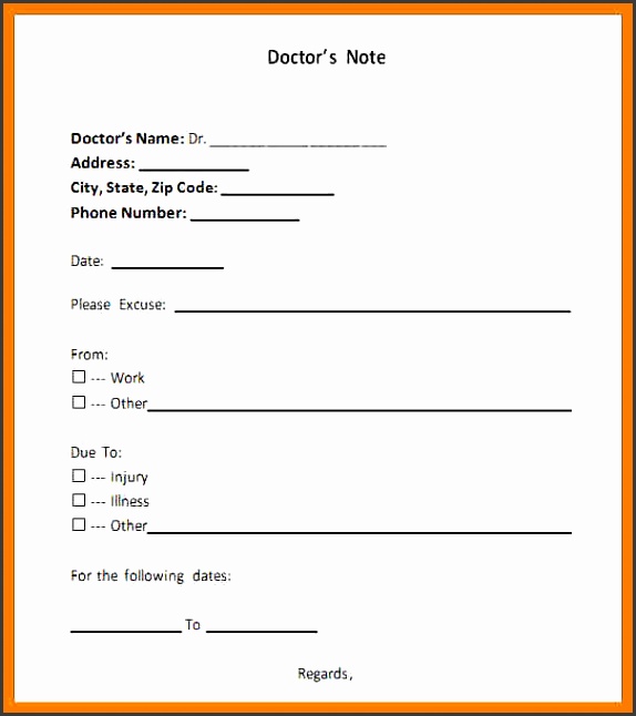 fake dentist note Doctors Note Template