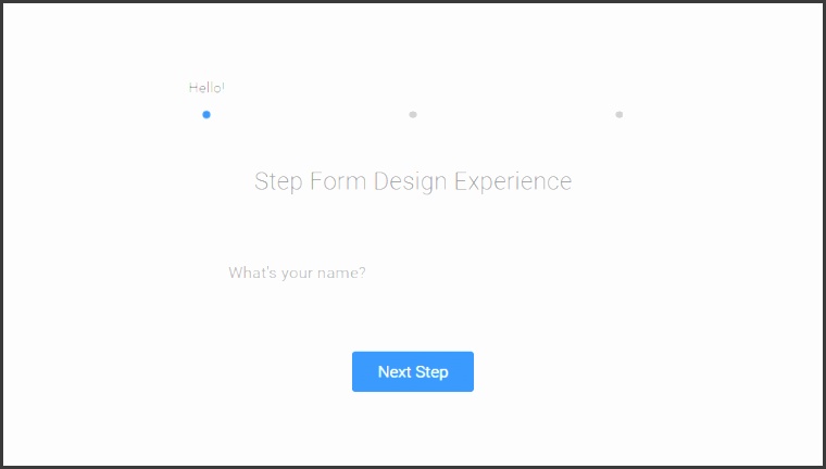 Demo Image Step by Step Form Interaction