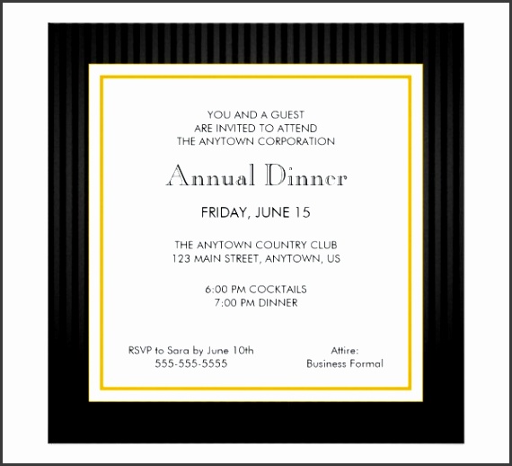 Business Dinner Party Invitation