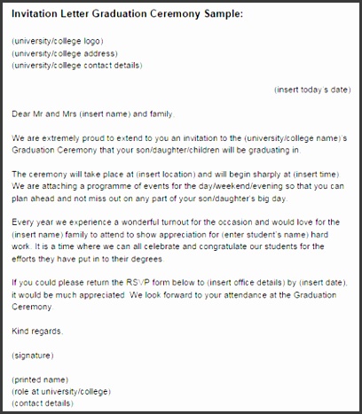 Graduation Invitation Letter