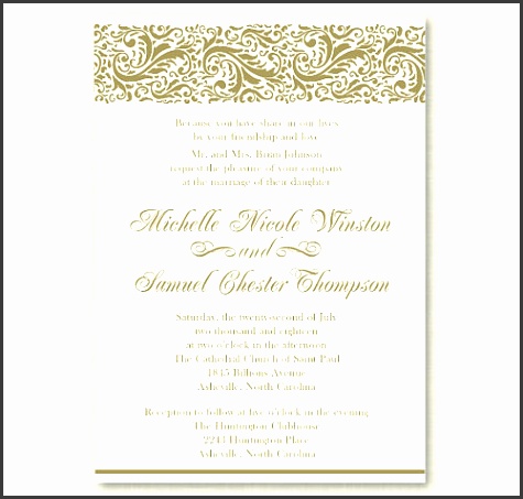 Personalized Wedding Formal Invitation Template