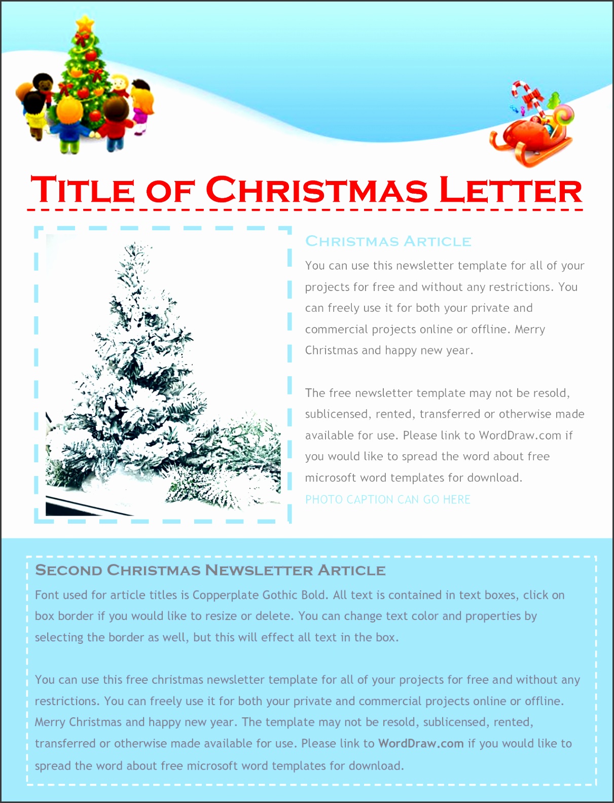 Free Word Christmas Newsletter Templates