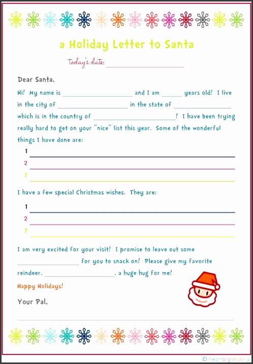 Freebie Letter to Santa Kids Party Craft Idea
