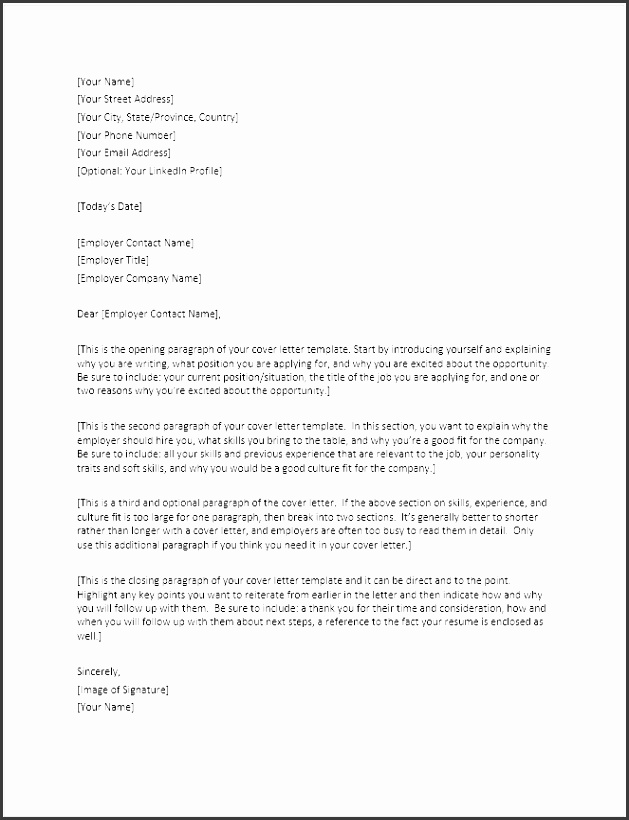 Free Cover Letter Template 1 Download